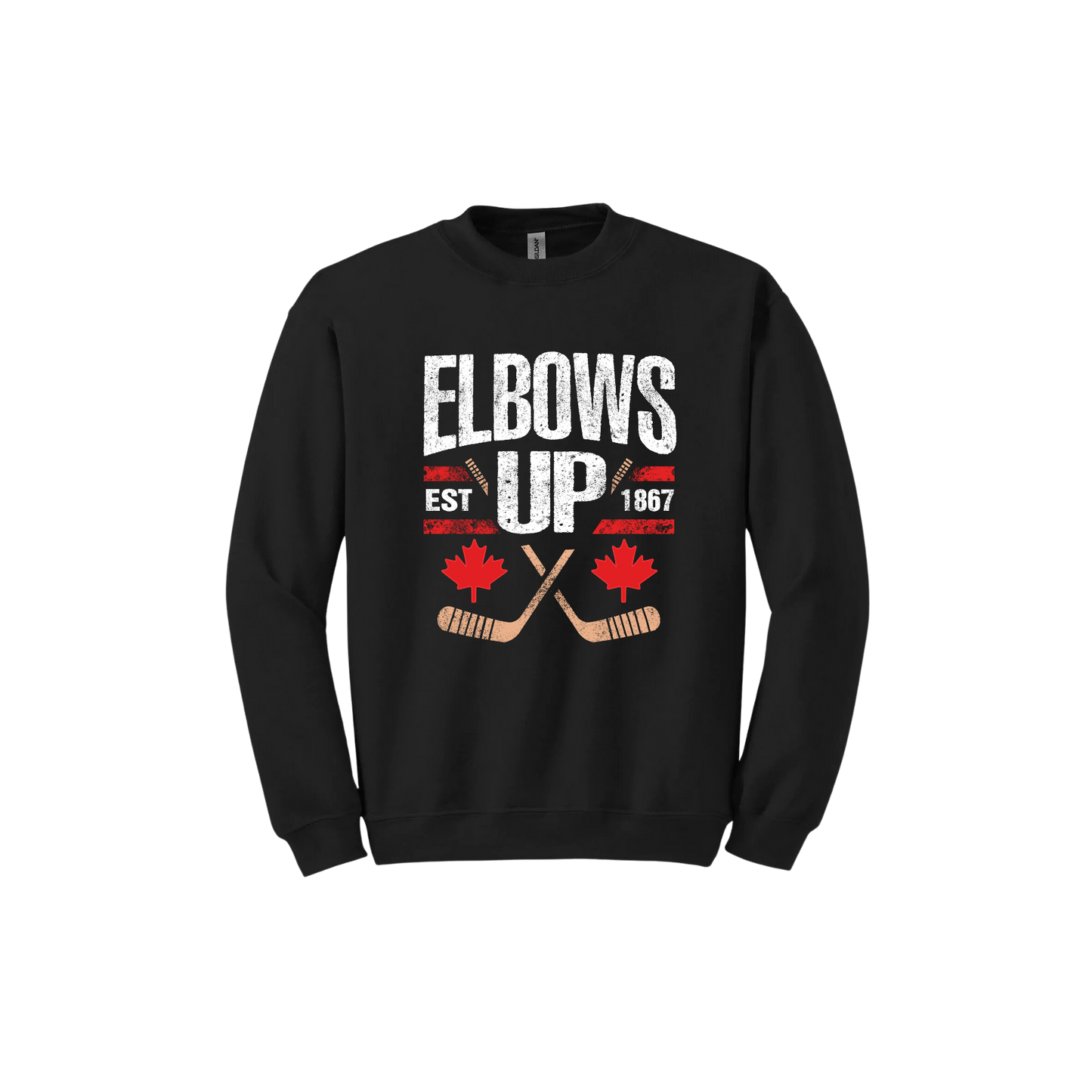 "Elbows Up" Hockey Stick Unisex Sweatshirt