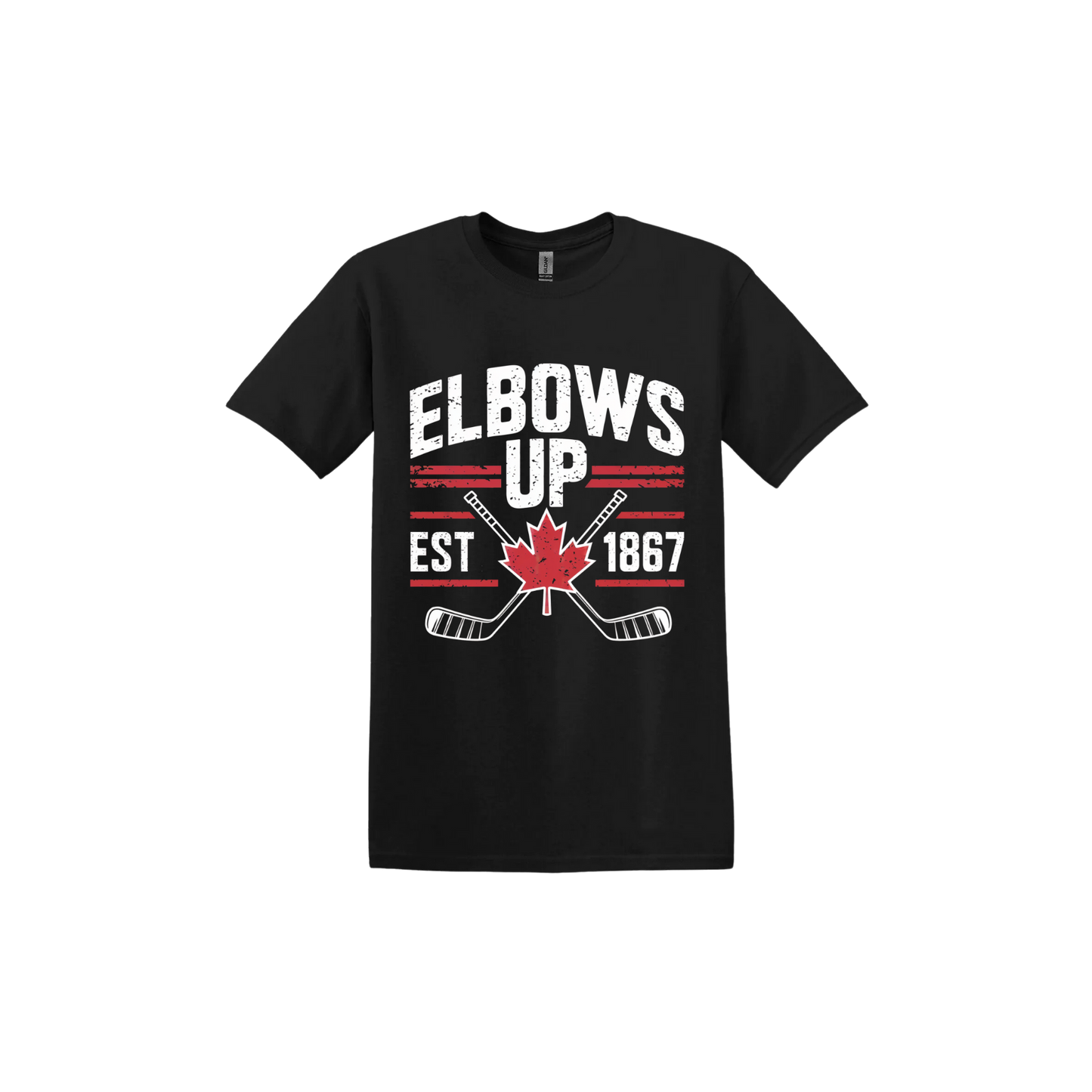 "Elbows Up" Hockey Stick Unisex T-Shirt