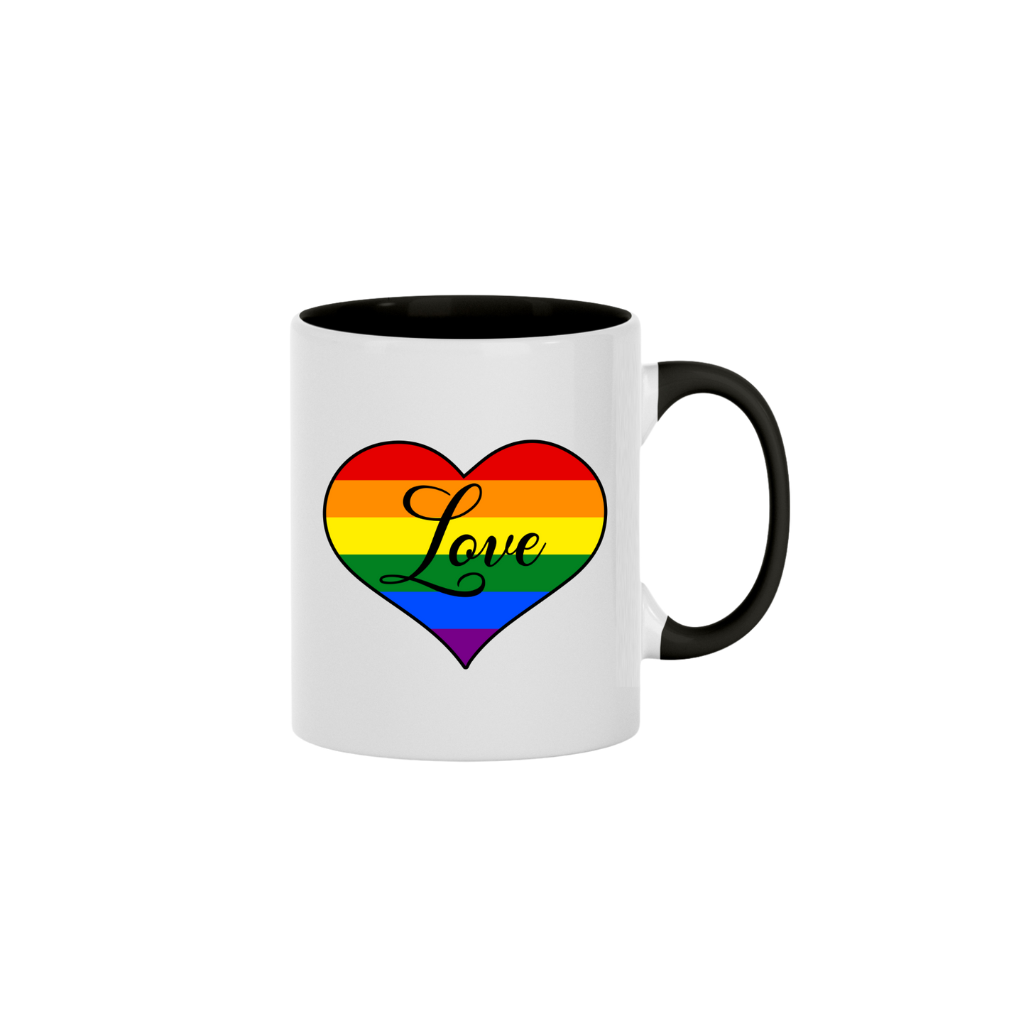 "Love" Rainbow Heart Mug
