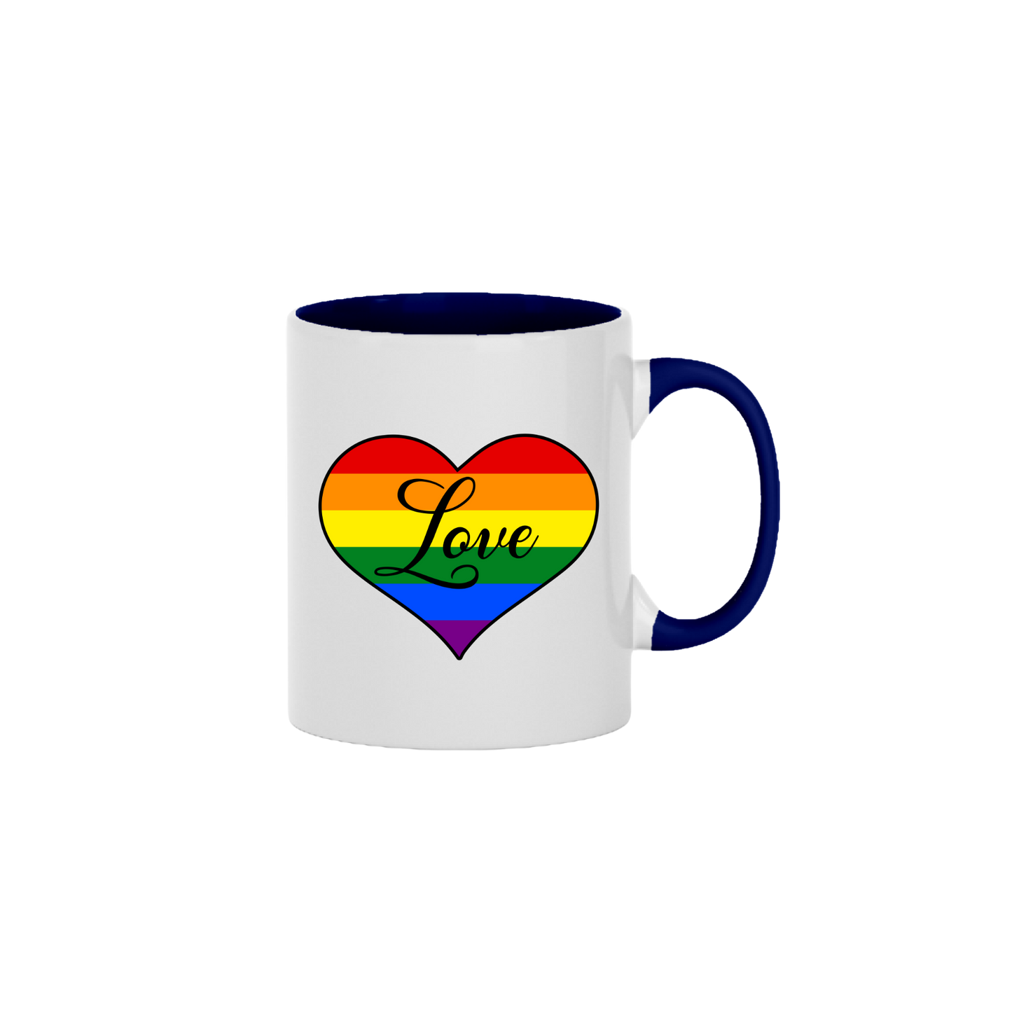 "Love" Rainbow Heart Mug