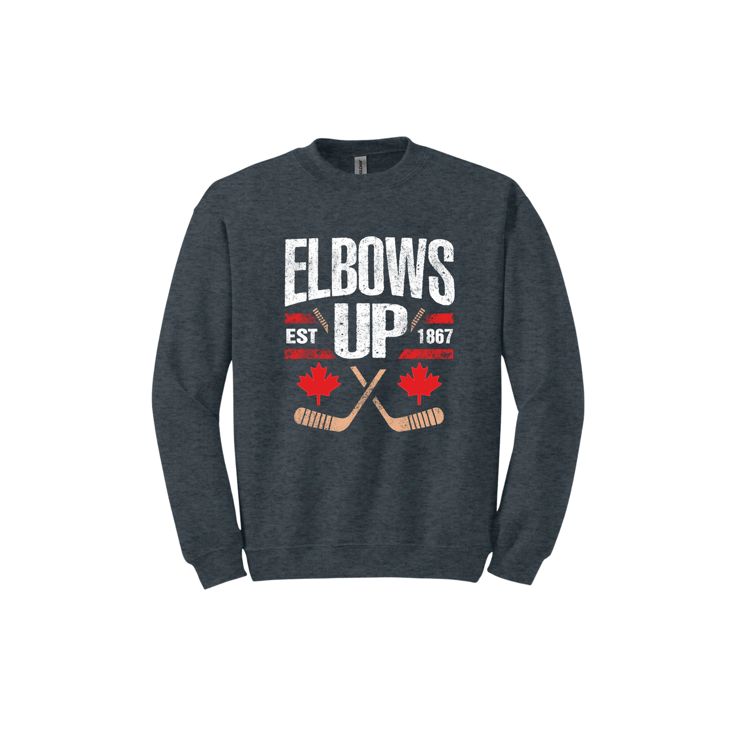 "Elbows Up" Hockey Stick Unisex Sweatshirt