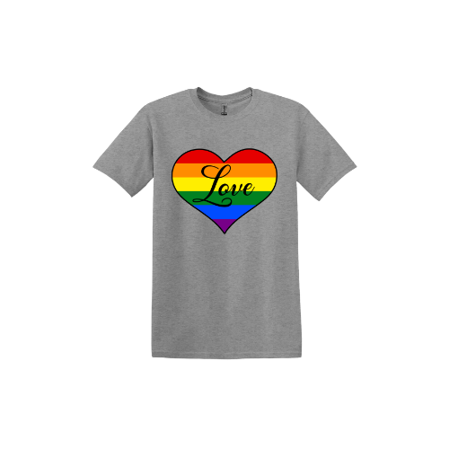"Love" Rainbow Heart Unisex T-Shirt