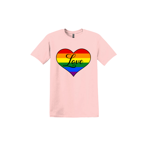 "Love" Rainbow Heart Unisex T-Shirt