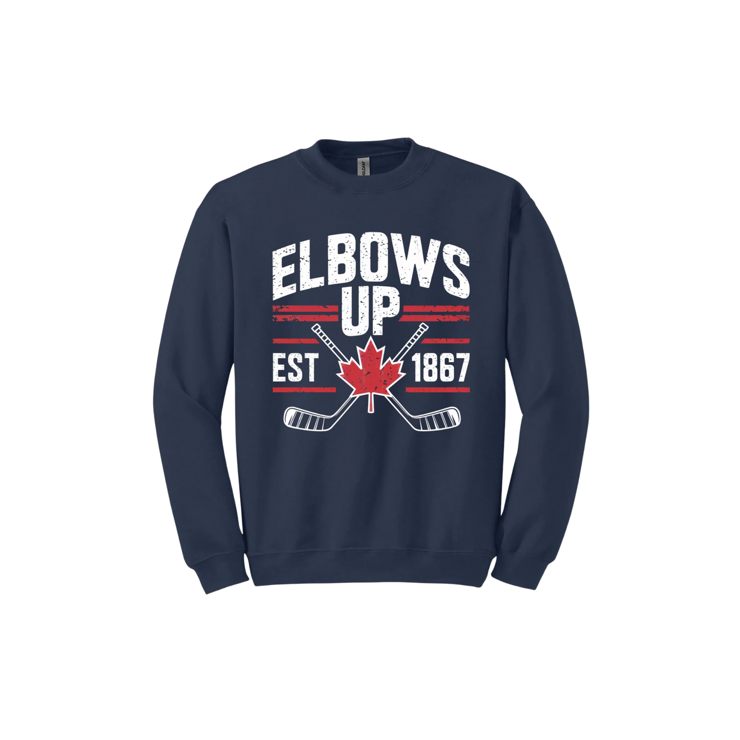 "Elbows Up" Hockey Stick Unisex Sweatshirt