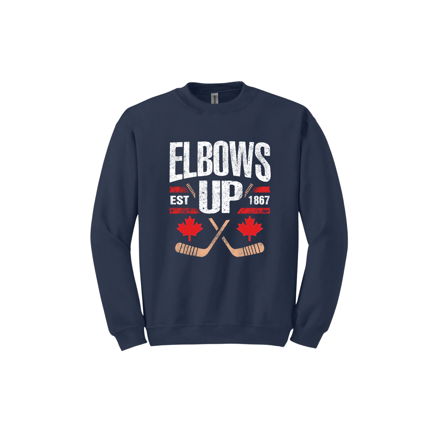 "Elbows Up" Hockey Stick Unisex Sweatshirt