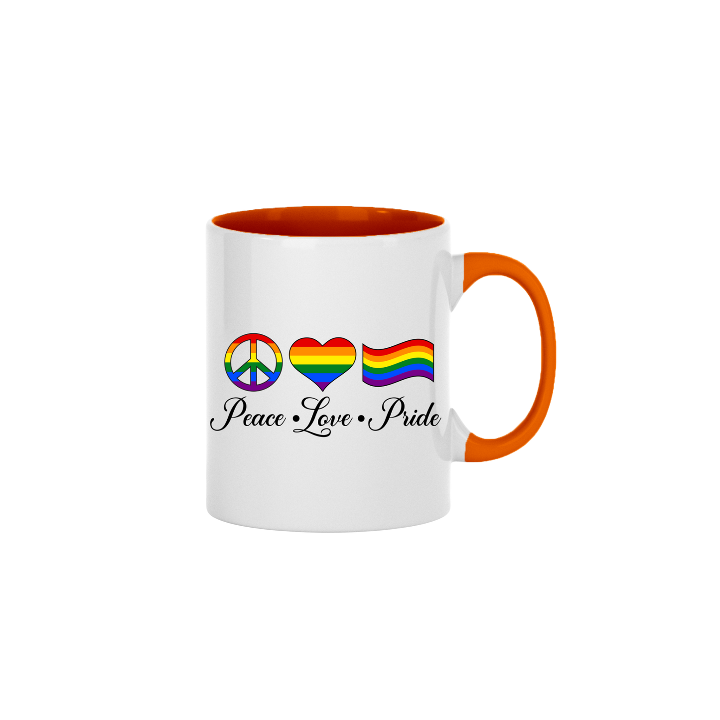 "Peace, Love, Pride" Mug