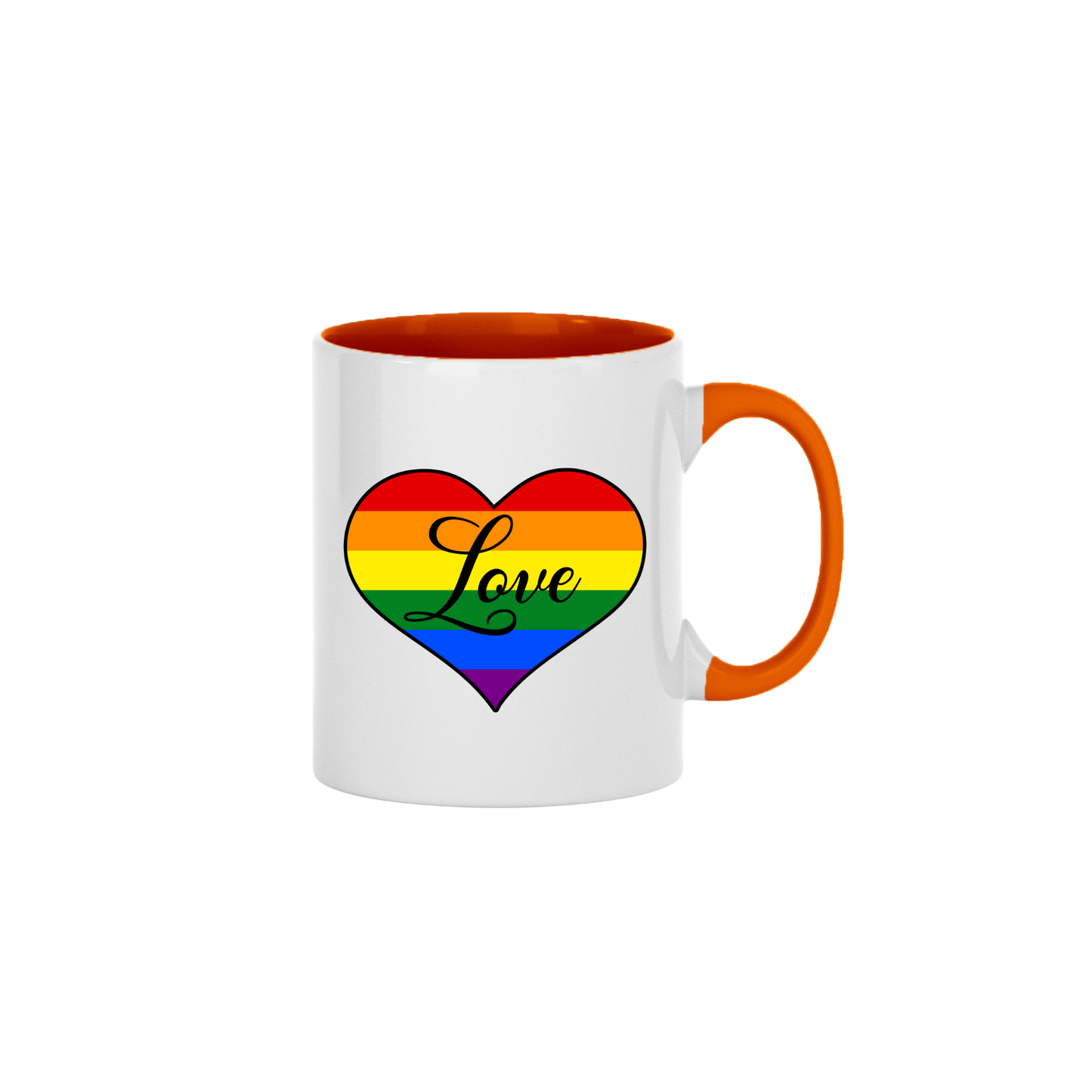 "Love" Rainbow Heart Mug