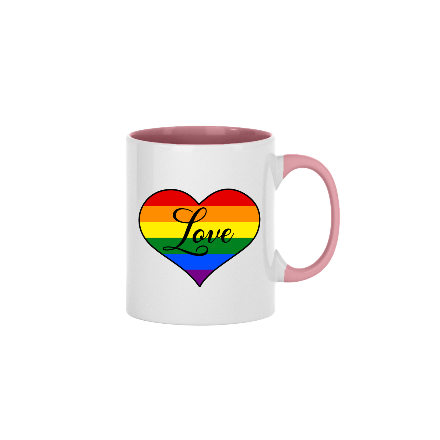 "Love" Rainbow Heart Mug