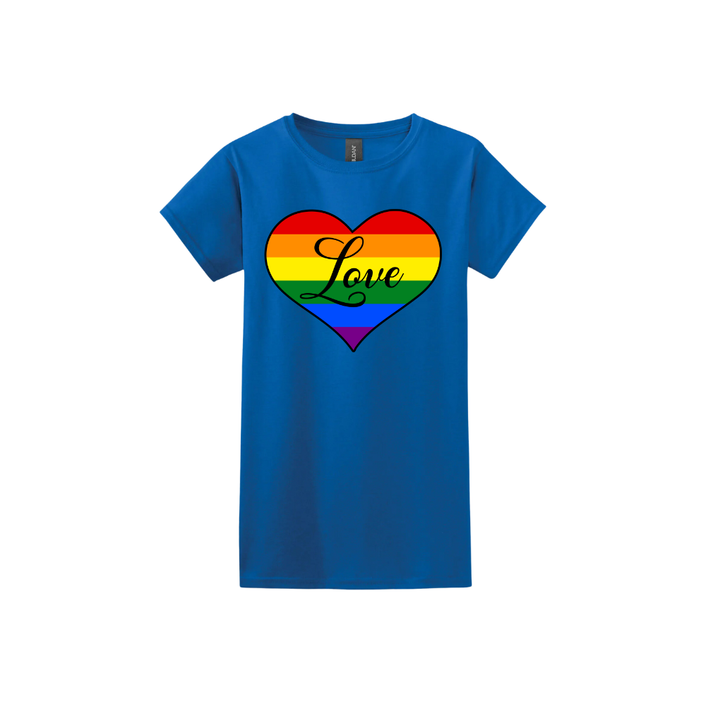 "Love" Rainbow Heart Women's T-Shirt