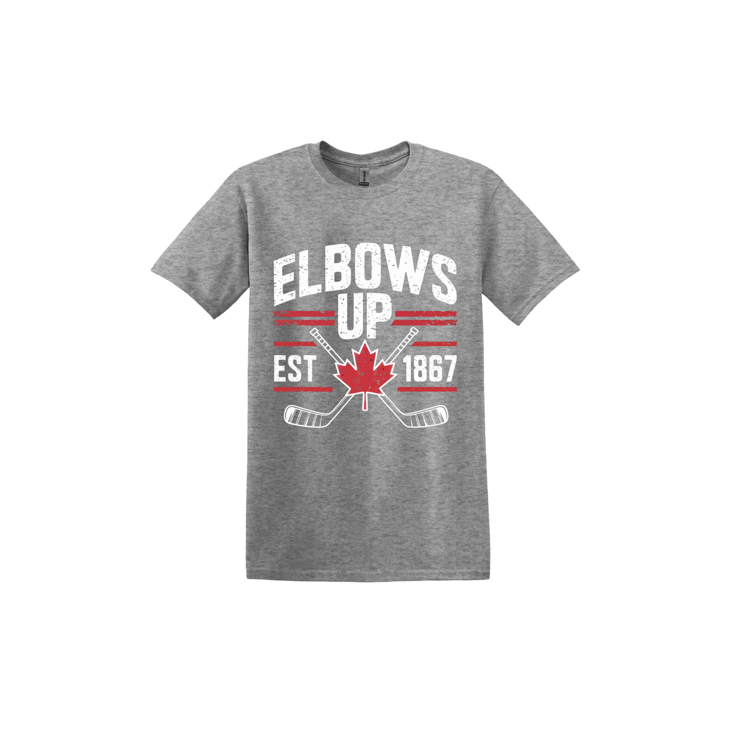 "Elbows Up" Hockey Stick Unisex T-Shirt