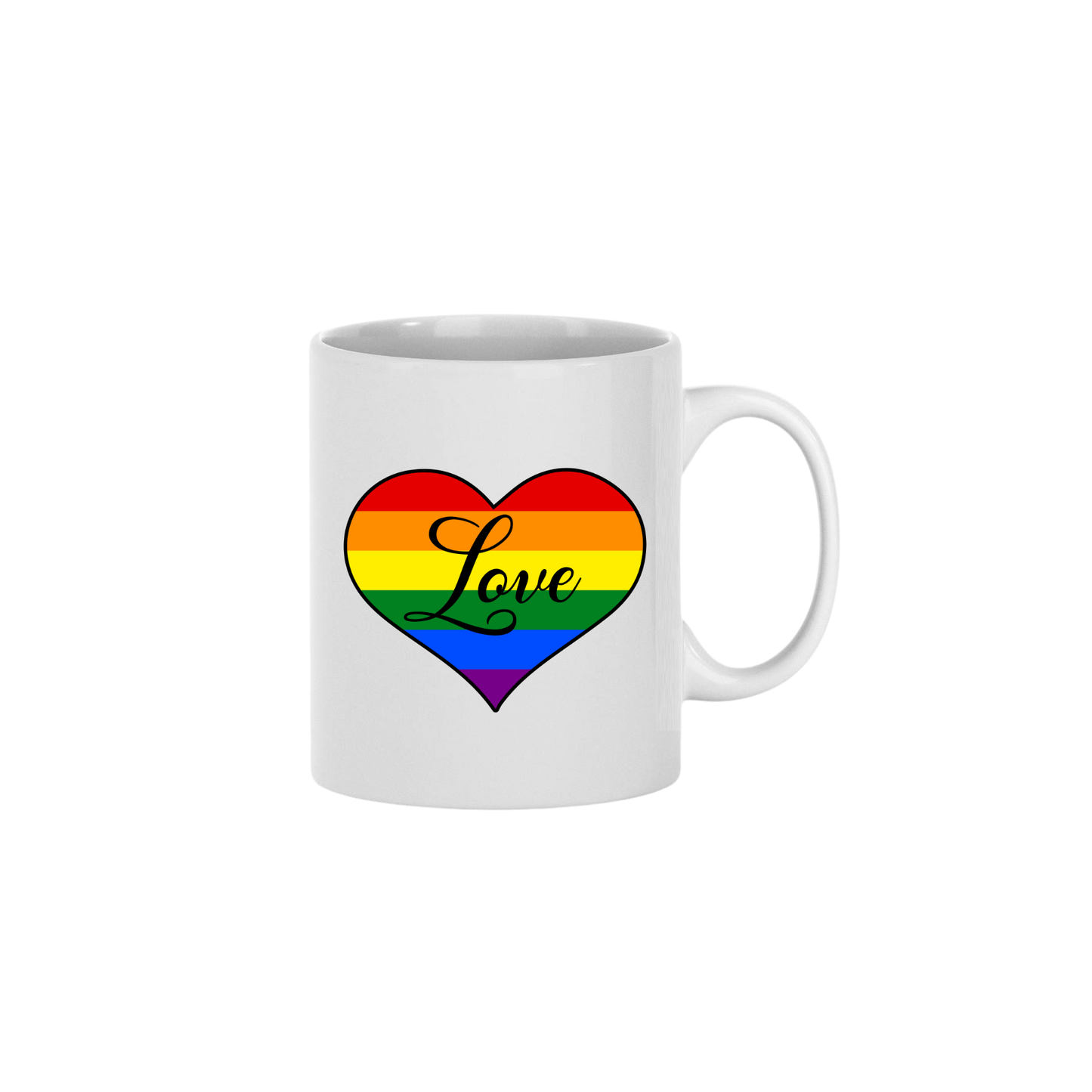 "Love" Rainbow Heart Mug