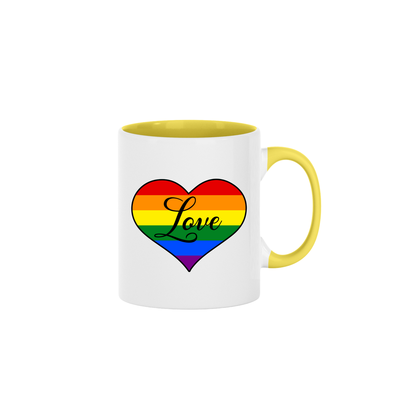 "Love" Rainbow Heart Mug