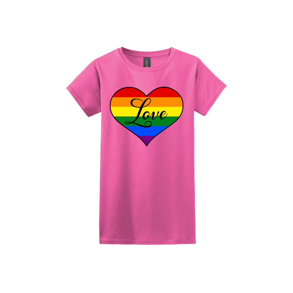 "Love" Rainbow Heart Women's T-Shirt