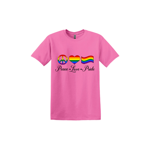"Peace, Love, Pride" Unisex T-Shirt