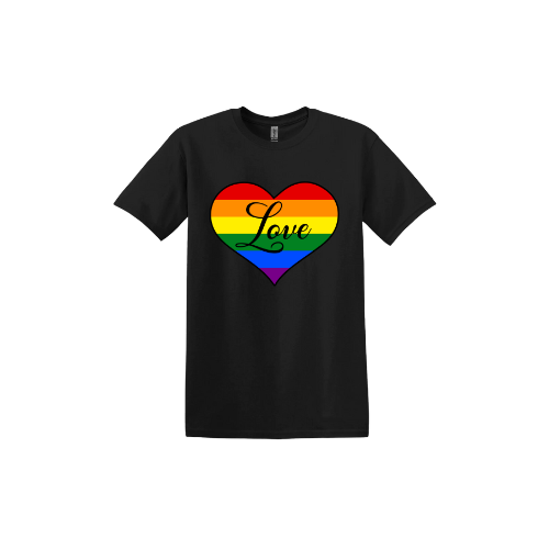 "Love" Rainbow Heart Unisex T-Shirt