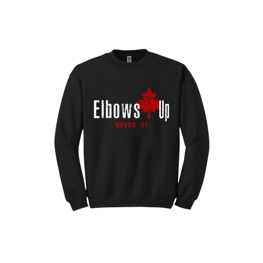"Elbows Up, Never 51" Unisex Sweatshirt