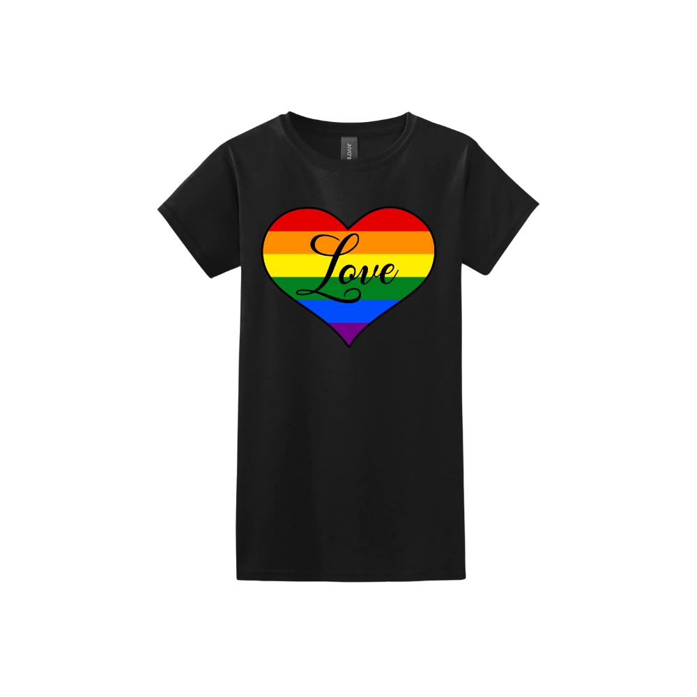 "Love" Rainbow Heart Women's T-Shirt
