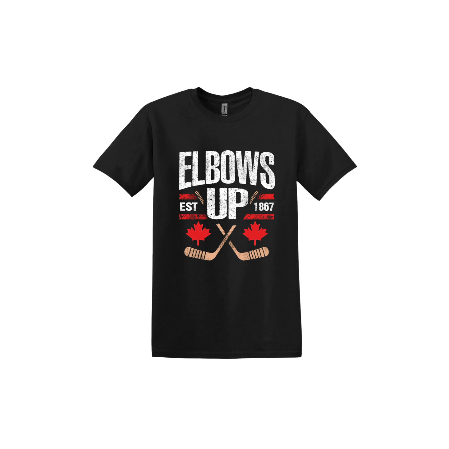 "Elbows Up" Hockey Stick Unisex T-Shirt