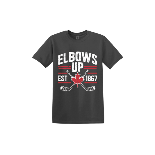 "Elbows Up" Hockey Stick Unisex T-Shirt