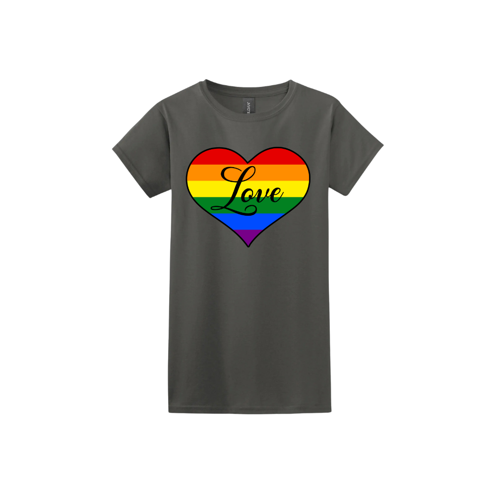"Love" Rainbow Heart Women's T-Shirt