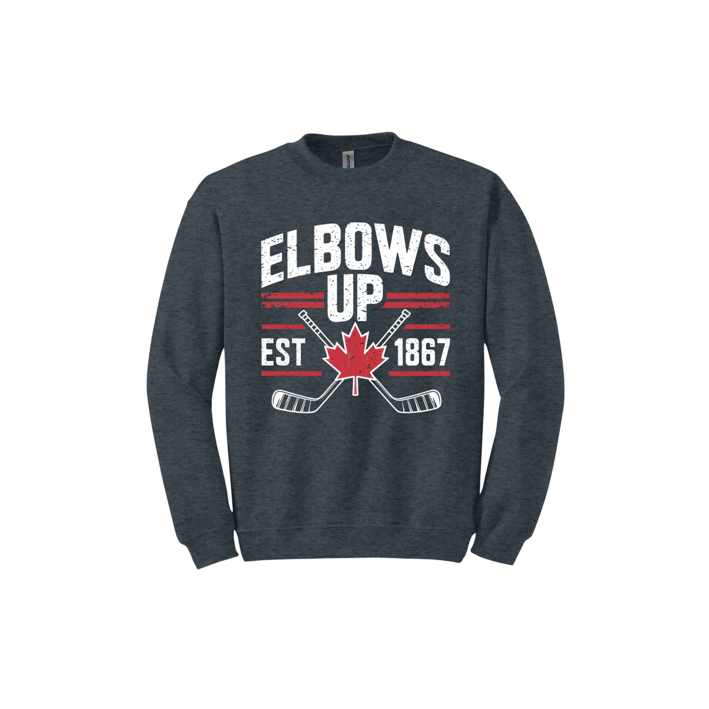"Elbows Up" Hockey Stick Unisex Sweatshirt