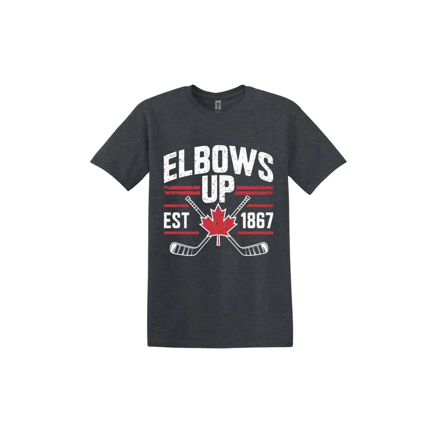 "Elbows Up" Hockey Stick Unisex T-Shirt