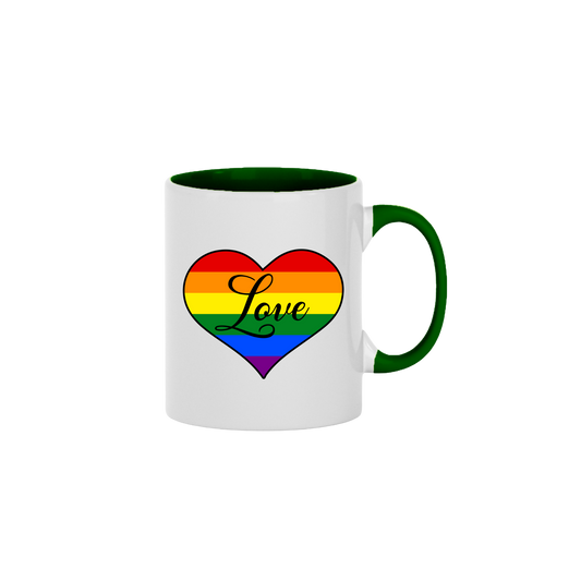 "Love" Rainbow Heart Mug