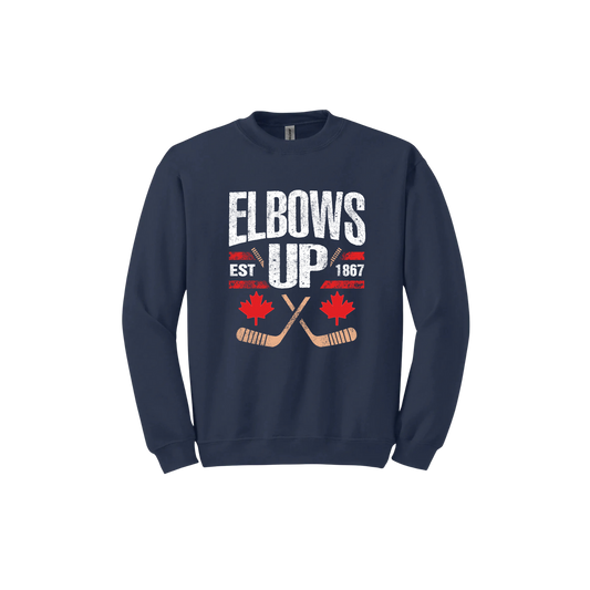 "Elbows Up" Hockey Stick Unisex Sweatshirt