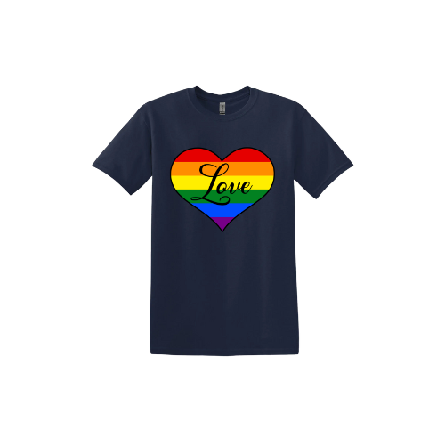 "Love" Rainbow Heart Unisex T-Shirt
