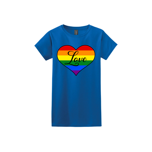"Love" Rainbow Heart Women's T-Shirt