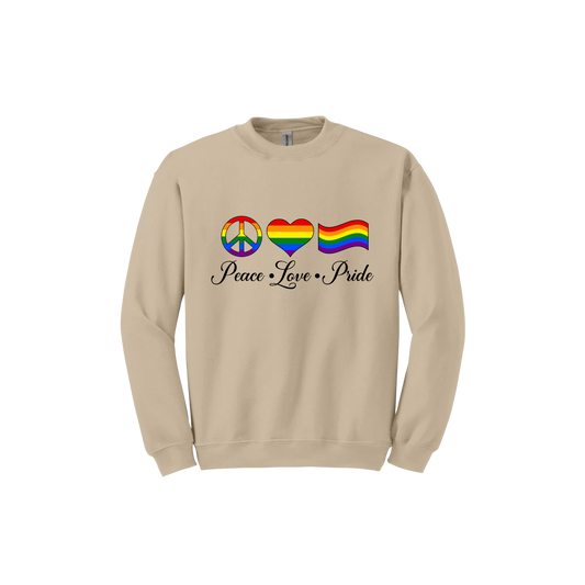 "Peace, Love, Pride" Unisex Sweatshirt