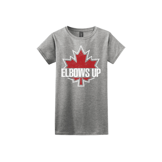 "Elbows Up" Maple Leaf Women's T-Shirt