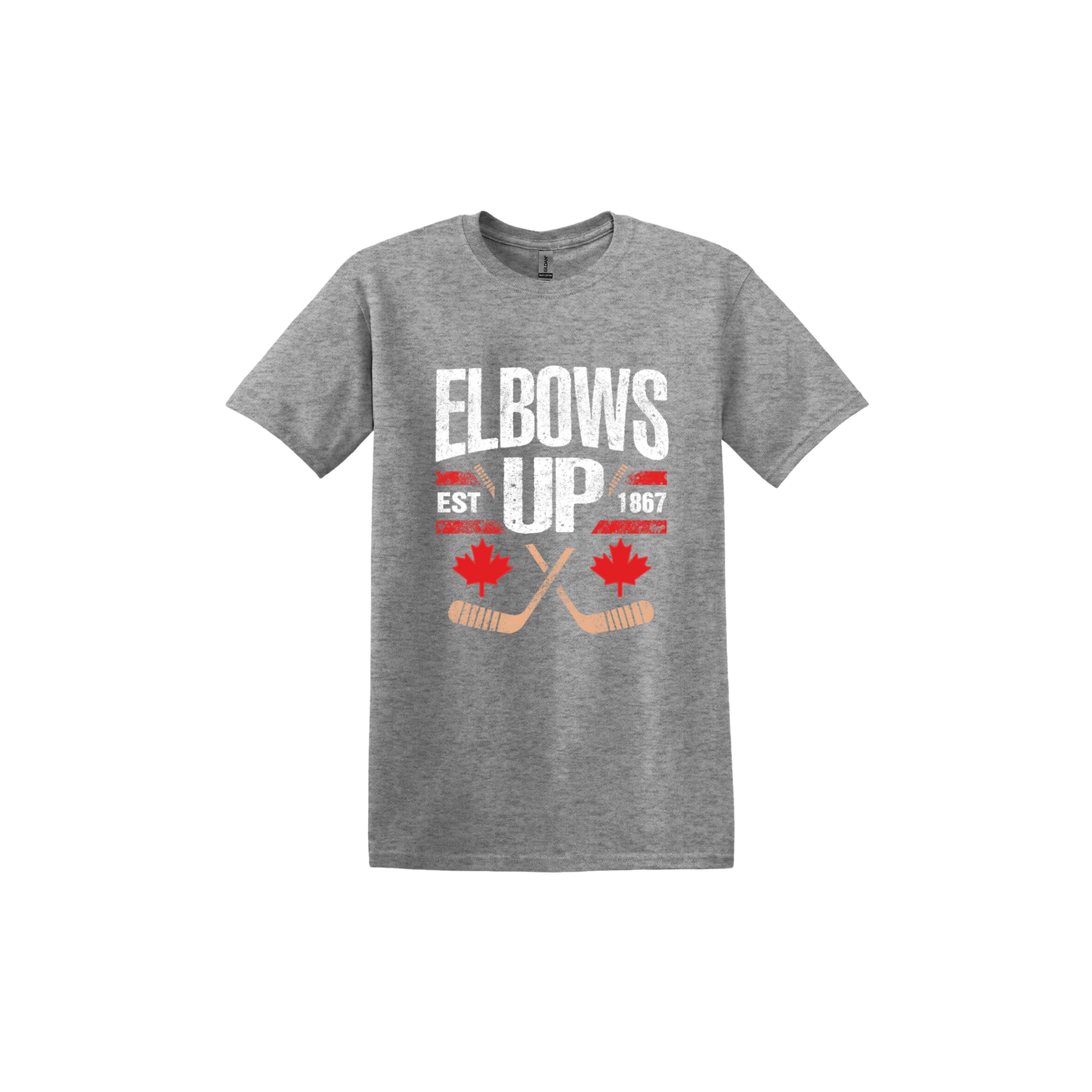 "Elbows Up" Hockey Stick Unisex T-Shirt