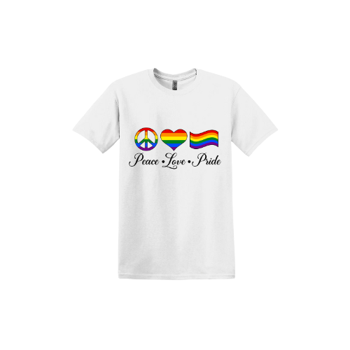 "Peace, Love, Pride" Unisex T-Shirt