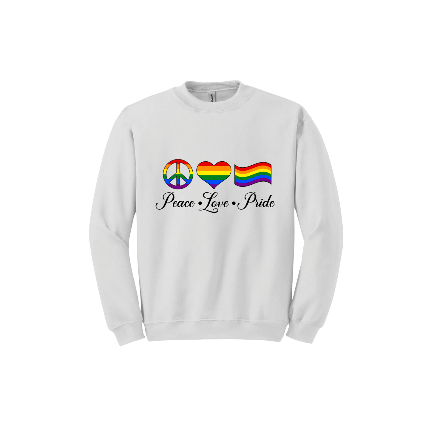 "Peace, Love, Pride" Unisex Sweatshirt